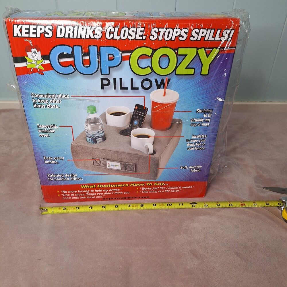 Cup Cozy Deluxe Pillow. As Seen on TV* -The World's Best Cup Holder Black